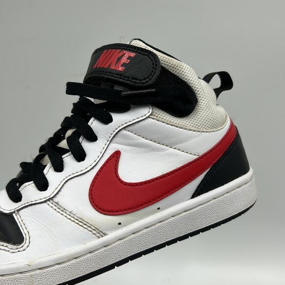 NIKE COURT BOROUGH MID 2 ll YOUTH SIZE 4Y WHICH IS WOMEN SIZE 5.5 BLACK RED - Picture 8 of 11